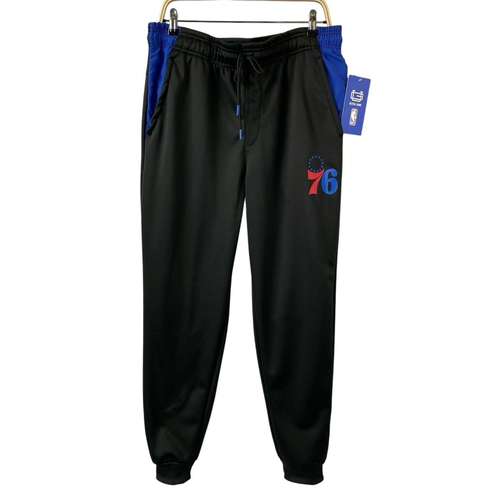 NBA Philadelphia 76ers Mission Control Jogger Sweatpants Men L Black Comfort Fit